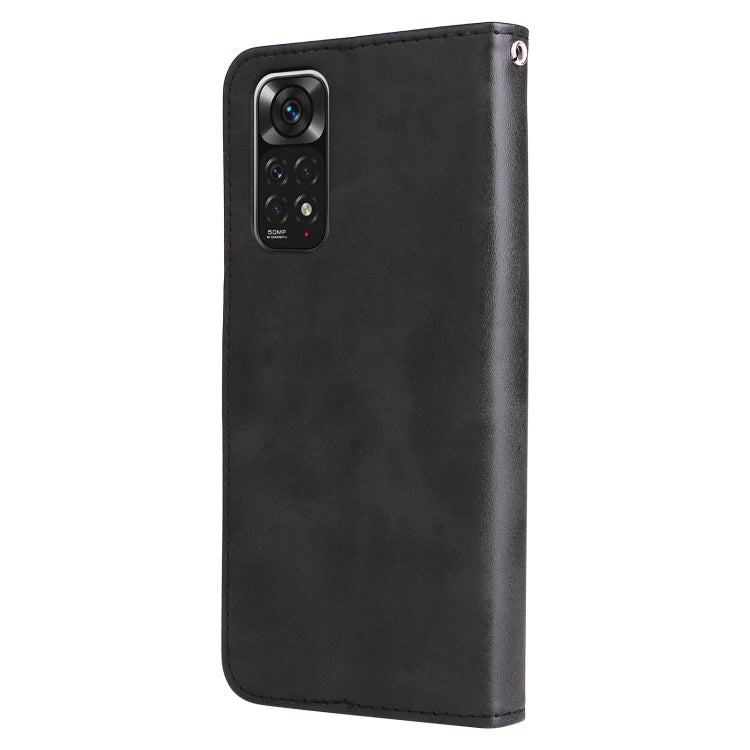 For Xiaomi Redmi Note 11 4G(Global)/Redmi Note 11s 4G(Global) Fashion Calf Texture Zipper Horizontal Flip Leather Case(Black) - Xiaomi Cases by PMC Jewellery | Online Shopping South Africa | PMC Jewellery