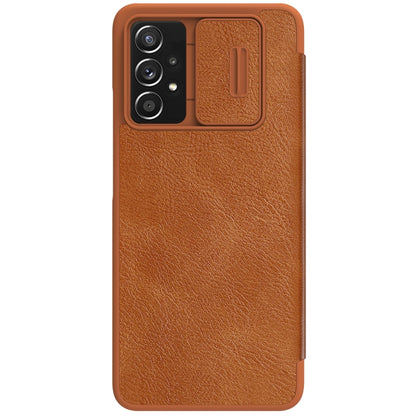 For Samsung Galaxy A73 5G NILLKIN QIN Series Pro Sliding Camera Cover Design Leather Phone Case(Brown) - Galaxy Phone Cases by NILLKIN | Online Shopping South Africa | PMC Jewellery