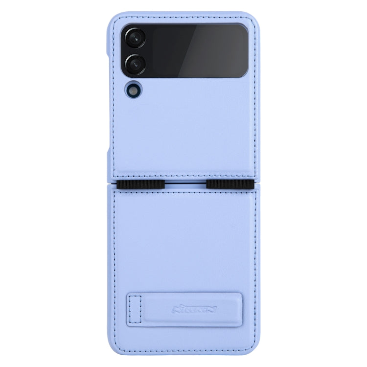 For Samsung Galaxy Z Flip3 5G NILLKIN QIN Series Leather Folding Phone Case with Magnetic Holder(Blue) - Galaxy Phone Cases by NILLKIN | Online Shopping South Africa | PMC Jewellery