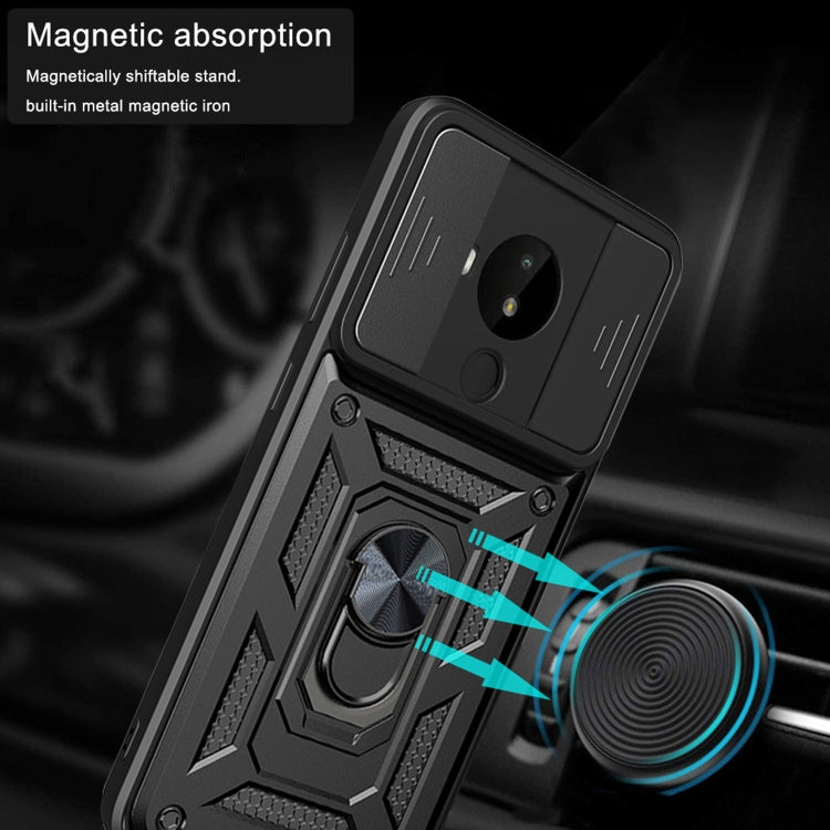 For Nokia C30 Sliding Camera Cover Design TPU+PC Phone Case(Black) - Nokia Cases by PMC TechLife | Online Shopping South Africa | PMC TechLife
