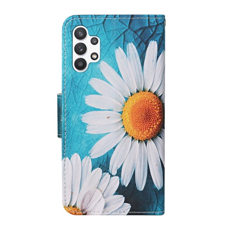 For Samsung Galaxy A13 4G Colored Drawing Pattern Flip Leather Case(Chrysanthemum) - Galaxy Phone Cases by PMC Jewellery | Online Shopping South Africa | PMC Jewellery