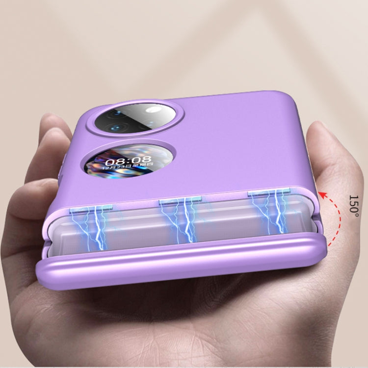 For Huawei P50 Pocket GKK Magnetic Hinge Full Coverage Phone Case(Purple) - Huawei Cases by GKK | Online Shopping South Africa | PMC Jewellery