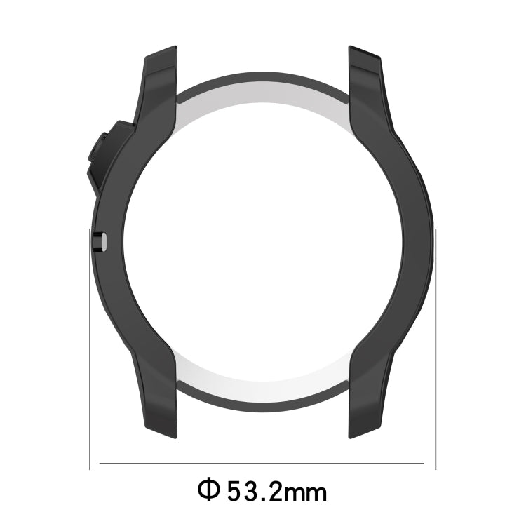 Compatible with Garmin Fenix 7X TPU Half-pack Hollowed Electroplating Watch Case(Midnight Blue) - free shipping - PMC TechLife - Order now!