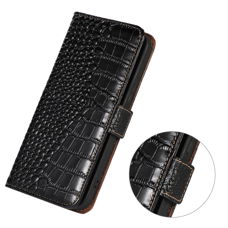 For Xiaomi 12 Lite Crocodile Top Layer Cowhide Leather Phone Case(Black) - Xiaomi Cases by PMC TechLife | Online Shopping South Africa | PMC TechLife