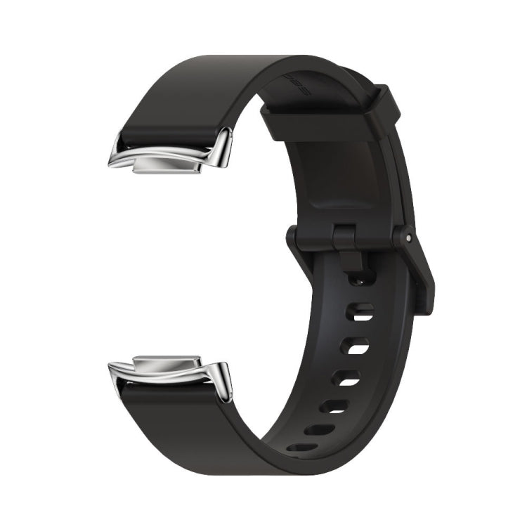 For Fitbit Charge 5 / Charge 6 Mijobs Soft Silicone  Watch Band(Blue+Silver) - free shipping - PMC TechLife - Order now!