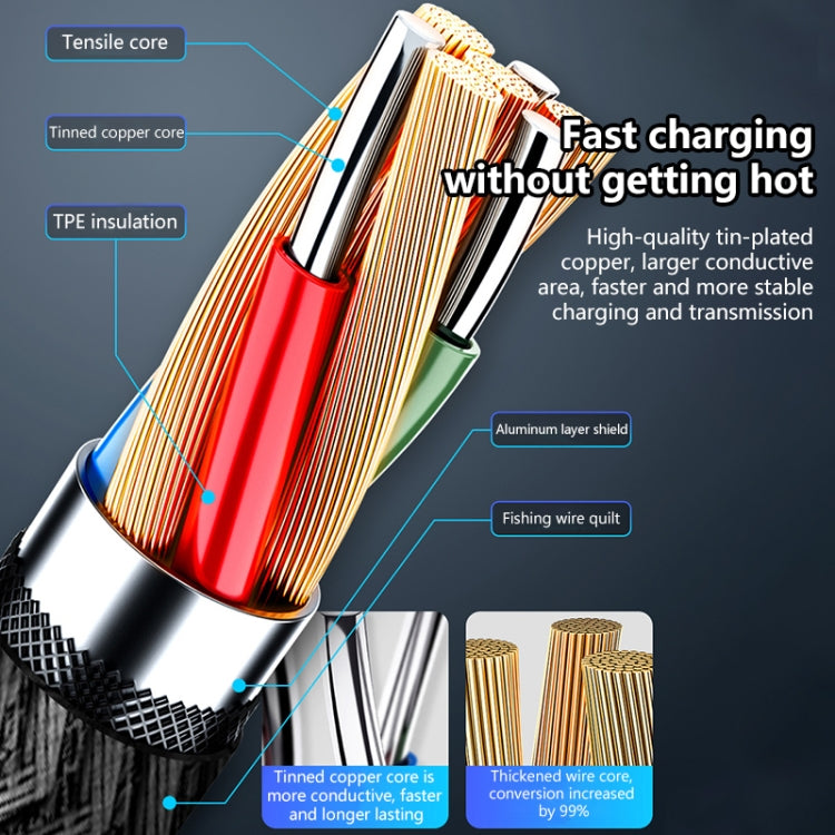 8 Pin 5A Beauty Tattoo USB Charging Cable,Cable Length: 1m(Red) - Normal Style Cable by PMC TechLife | Online Shopping South Africa | PMC TechLife