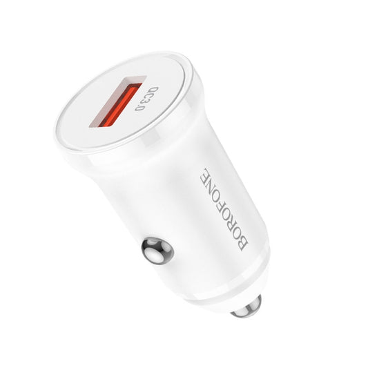 Borofone BZ18 Single USB Port QC3.0 Car Charger(White) - Car Charger by Borofone | Online Shopping South Africa | PMC Jewellery