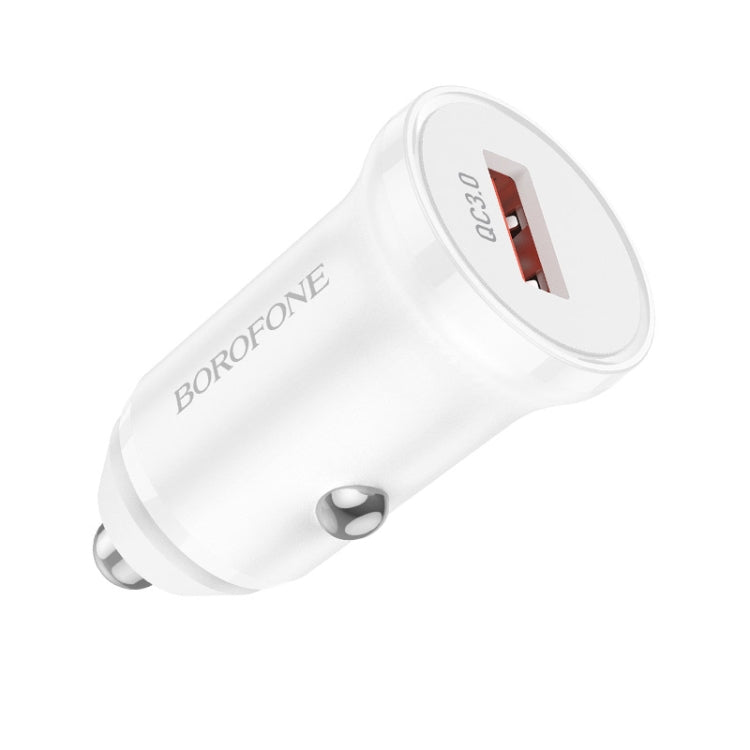 Borofone BZ18 Single USB Port QC3.0 Car Charger(White) - Car Charger by Borofone | Online Shopping South Africa | PMC Jewellery