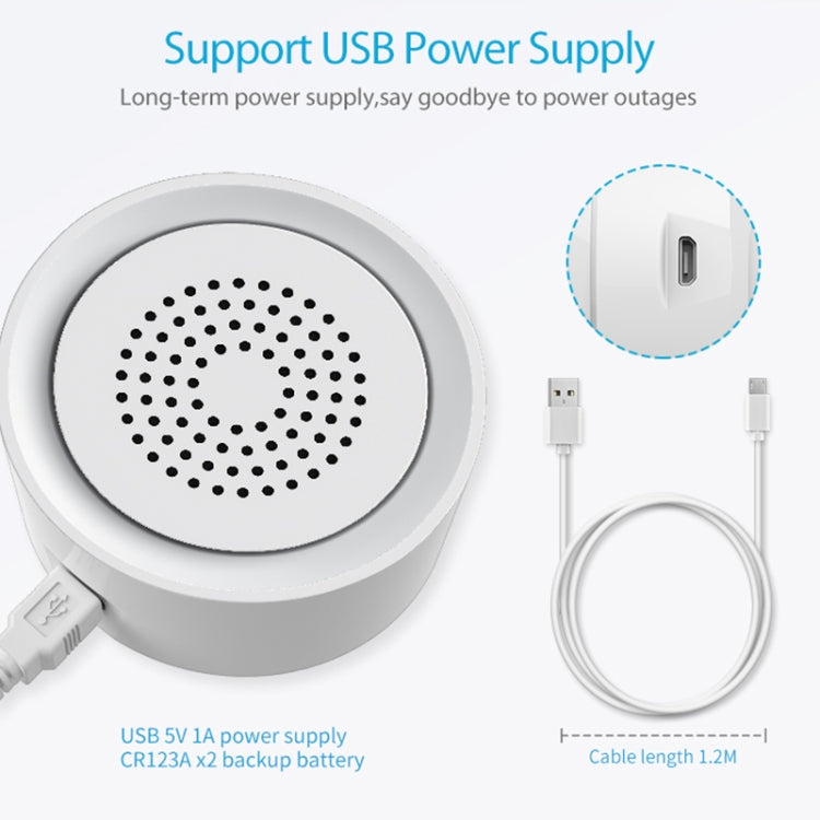 NEO NAS-AB03WT WiFi USB Siren Alarm with Temperature & Humidity Sensor - free shipping - PMC TechLife - Order now!