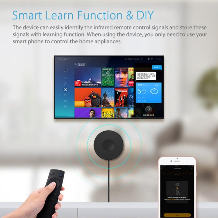 NEO NAS-IR02W WiFi IR Remotc Control Support Amazon Alexa / Google Home(Black) - Universal by NEO | Online Shopping South Africa | PMC TechLife | Buy Now Pay Later Mobicred