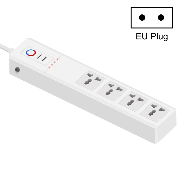 ZigBee 16A SM-SO306-M 4 Holes + 2 USB Multi-purpose Smart Power Strip(EU Plug) - Smart Socket by PMC Jewellery | Online Shopping South Africa | PMC Jewellery