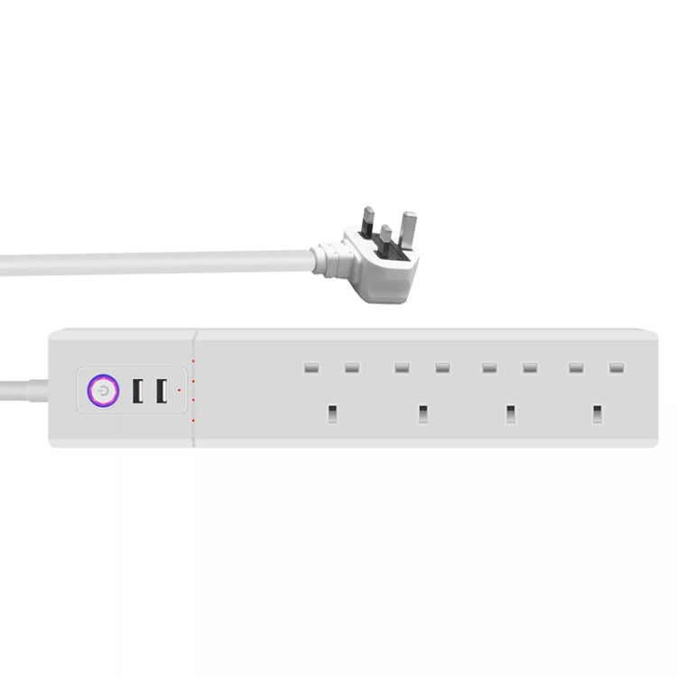 WiFi 10A SM-SO306-K 4 Holes + 2 USB Multi-purpose Smart Power Strip, UK Plug - Smart Socket by PMC Jewellery | Online Shopping South Africa | PMC Jewellery