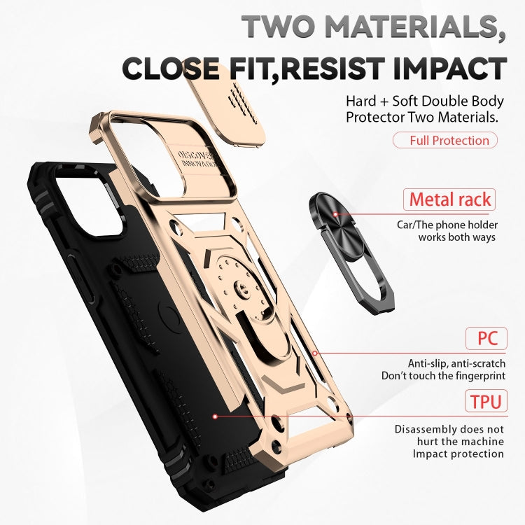 For iPhone 14 Pro Max Sliding Camshield Holder Phone Case (Gold) - free shipping - PMC TechLife - Order now!
