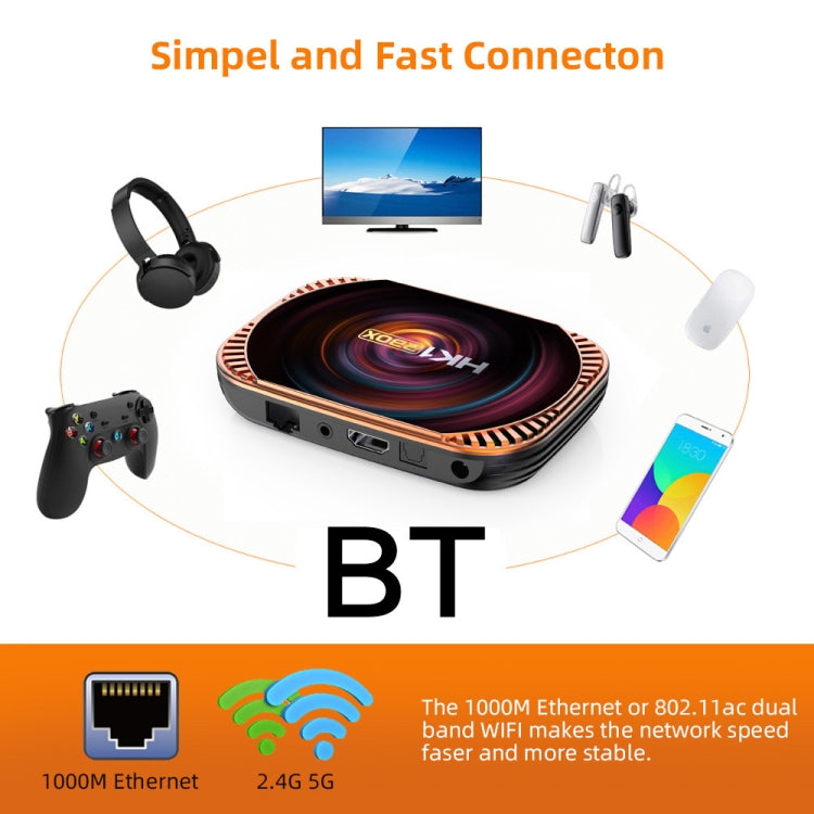 MECOOL HK1RBOX X4 4K TV Box, Android 11 Amlogic S905X4 CPU with RC 4GB+32GB(UK Plug) - Amlogic S905 by MECOOL | Online Shopping South Africa | PMC Jewellery | Buy Now Pay Later Mobicred