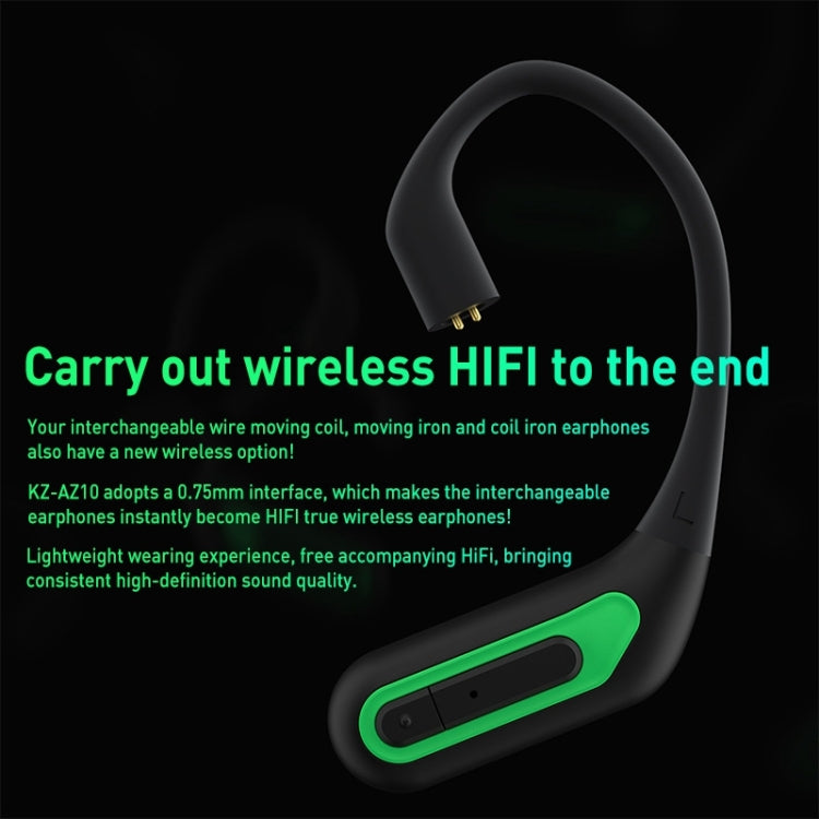 KZ-AZ10 5.2 Wireless Bluetooth Headset 0.75/0.78 Interface Adaptation(Black) - Bluetooth Earphone by KZ | Online Shopping South Africa | PMC Jewellery