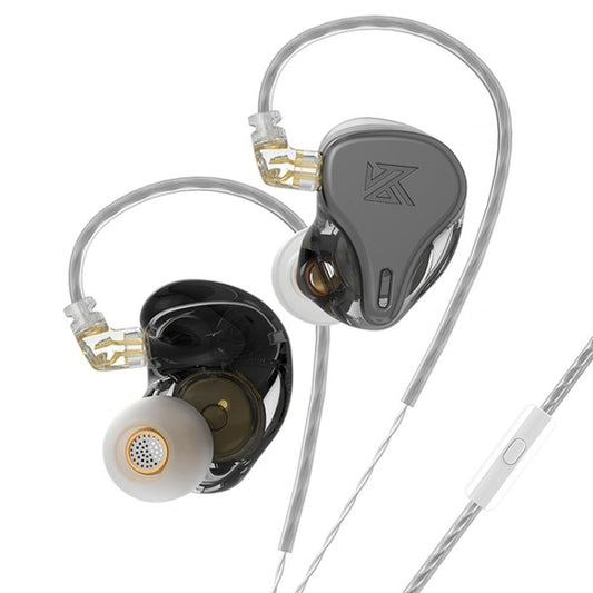 KZ-DQ6S 1.2m Three-Unit Dynamic Subwoofer In-Ear Headphones, Style:With Microphone(Black) - In Ear Wired Earphone by KZ | Online Shopping South Africa | PMC Jewellery | Buy Now Pay Later Mobicred