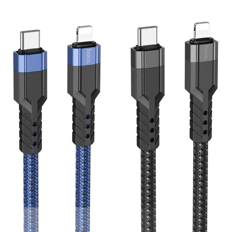 hoco U110 20W USB-C / Type-C to 8 Pin PD Charging Data Cable，Length：1.2m(Blue) - 2 in 1 Cable by hoco | Online Shopping South Africa | PMC Jewellery