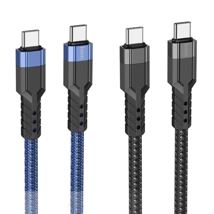 hoco U110 60W USB-C / Type-C to USB-C / Type-C Charging Data Cable，Length：1.2m(Blue) - USB-C & Type-C Cable by hoco | Online Shopping South Africa | PMC Jewellery