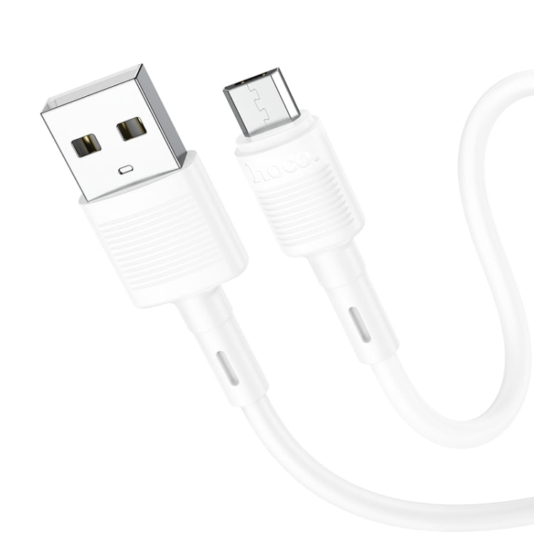 hoco X83 2.4A USB to Micro USB Victory Charging Data Cable，Length：1m(White) - Micro USB Cable by hoco | Online Shopping South Africa | PMC Jewellery