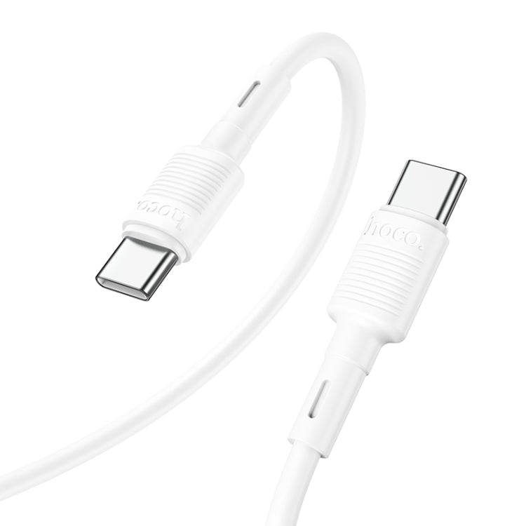 hoco X83 60W USB-C / Type-C to USB-C / Type-C Victory Charging Data Cable，Length：1m(White) - USB-C & Type-C Cable by hoco | Online Shopping South Africa | PMC Jewellery