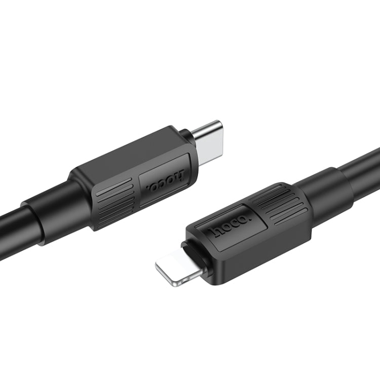 hoco X84 20W USB-C / Type-C to 8 Pin Solid PD Charging Data Cable，Length：1m(Black) - Normal Style Cable by hoco | Online Shopping South Africa | PMC Jewellery