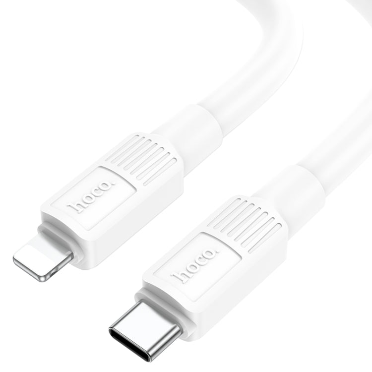 hoco X84 20W USB-C / Type-C to 8 Pin Solid PD Charging Data Cable，Length：1m(White) - Normal Style Cable by hoco | Online Shopping South Africa | PMC Jewellery