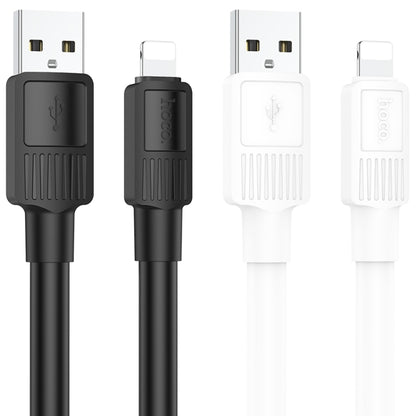 hoco X84 2.4A USB to 8 Pin Solid Charging Data Cable，Length：1m(Black) - Normal Style Cable by hoco | Online Shopping South Africa | PMC Jewellery