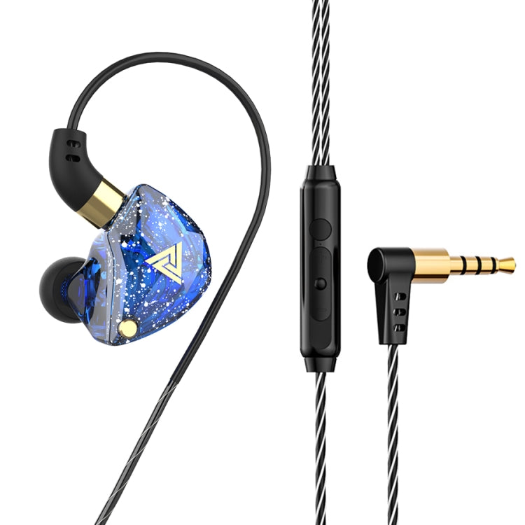 QKZ SK8 3.5mm Sports In-ear Dynamic HIFI Monitor Earphone with Mic(Blue) - In Ear Wired Earphone by QKZ | Online Shopping South Africa | PMC Jewellery