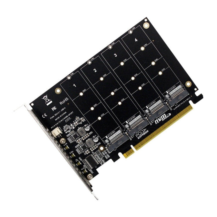 PH44 NVME 4 Disk Array Card PCI-E Signal Split Array Card - Card Adapter by PMC Jewellery | Online Shopping South Africa | PMC Jewellery