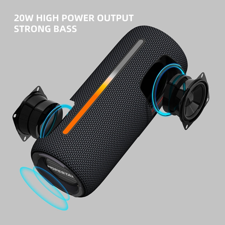 HOPESTAR P37 Outdoor Portable RGB Light Waterproof Wireless Bluetooth Speaker(Black) - Waterproof Speaker by HOPESTAR | Online Shopping South Africa | PMC Jewellery