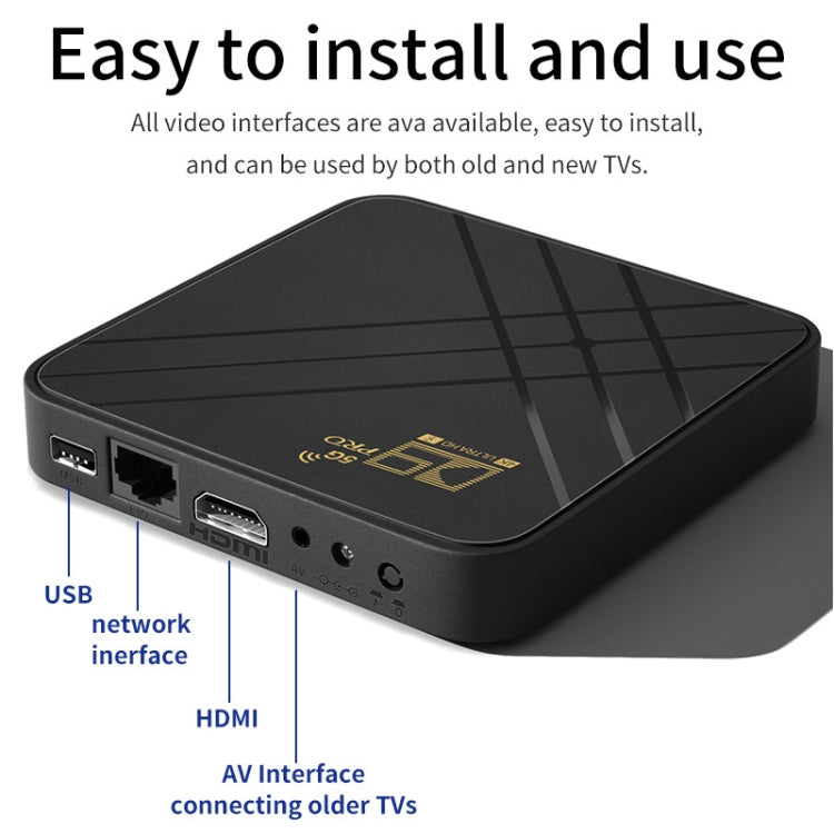 D9 PRO 2.4G/5G WIFI 4K HD Android TV Box, Memory:8GB+128GB(EU Plug) - Amlogic S905 by PMC Jewellery | Online Shopping South Africa | PMC Jewellery