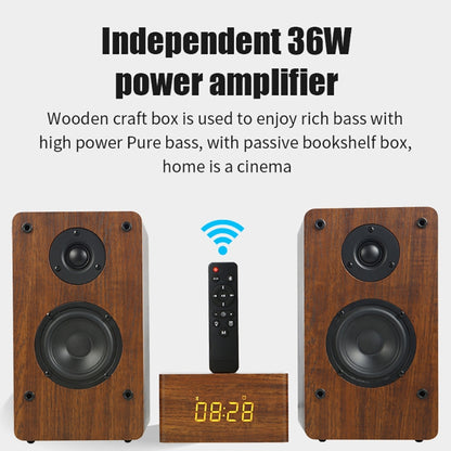 D1 Coaxial Card Bluetooth Wooden Desktop Speaker(Brown) - Desktop Speaker by PMC Jewellery | Online Shopping South Africa | PMC Jewellery