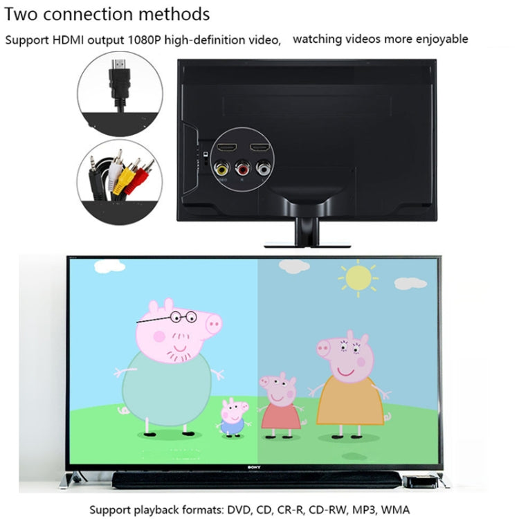 Kecag KC-608 Wall Mounted HD DVD Player Bluetooth CD Player(Black) - free shipping - PMC TechLife - Order now!