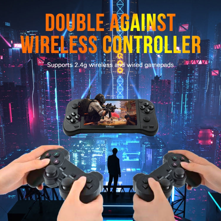 X50 Max 5.1 inch Screen Handheld Game Console for Double Player with 6000+ Games(Black) - Pocket Console by PMC TechLife | Online Shopping South Africa | PMC TechLife | Buy Now Pay Later Mobicred
