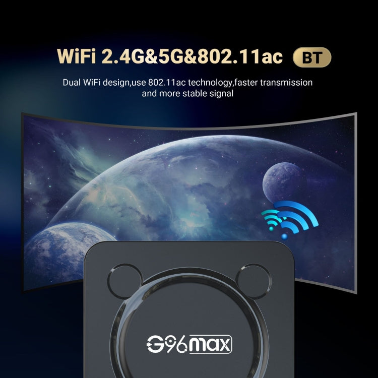G96max Smart 4K HD Android 11.0 TV Box, Amlogic S905W2 Quad Core ARM Cortex A35, Support Dual Band WiFi, HDMI, RJ45, Capacity:4GB+32GB(UK Plug) - Amlogic S905 by PMC Jewellery | Online Shopping South Africa | PMC Jewellery