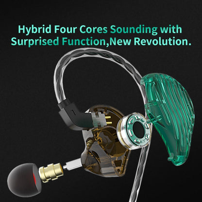 CVJ-CSE Ring Iron Hybrid Music Running Sports In-Ear Wired Headphone, Style:Without Mic(Black) - In Ear Wired Earphone by CVJ | Online Shopping South Africa | PMC Jewellery