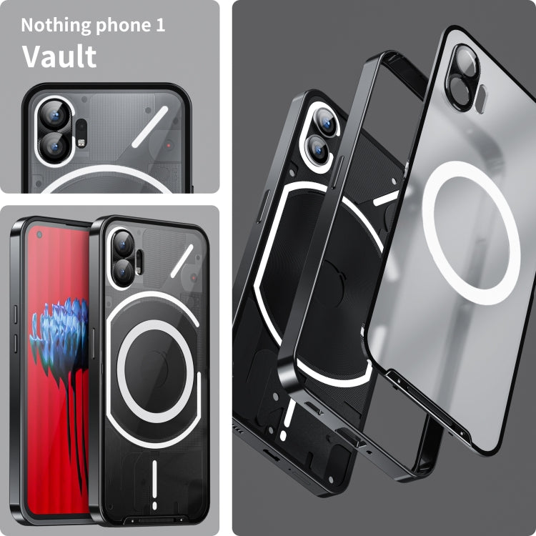 For Nothing Phone 1 Full Coverage Magnetic Phone Case(Black) - More Brand by PMC TechLife | Online Shopping South Africa | PMC TechLife