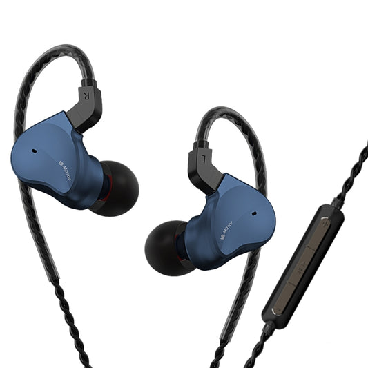 CVJ Mirror Hybrid Technology HiFi Music Wired Earphone With Mic(Blue) - In Ear Wired Earphone by CVJ | Online Shopping South Africa | PMC Jewellery