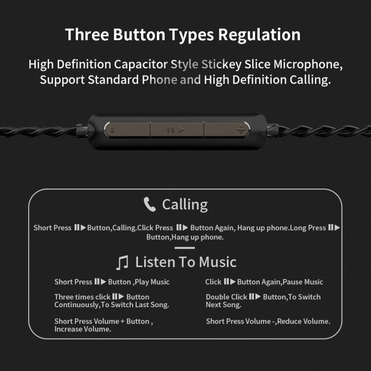 CVJ Mirror Hybrid Technology HiFi Music Wired Earphone With Mic(Black) - In Ear Wired Earphone by CVJ | Online Shopping South Africa | PMC Jewellery