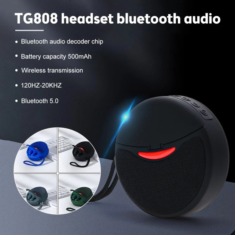 T&G TG808 2 in 1 Mini Wireless Bluetooth Speaker Wireless Headphones(Red) - Mini Speaker by T&G | Online Shopping South Africa | PMC Jewellery