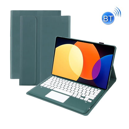 A0N4-A Detachable Sheep Pattern TPU Bluetooth Keyboard Tablet Leather Case with Touchpad For Xiaomi Pad 5 Pro 12.4(Dark Green) - Mi Pad 5 Pro 12.4 Case by PMC Jewellery | Online Shopping South Africa | PMC Jewellery