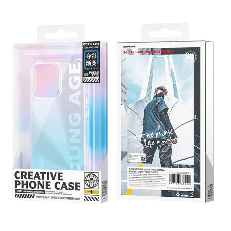 For iPhone 13 Pro Max WEKOME Gorillas Gradient Colored Phone Case (Blue) - iPhone 13 Pro Max Cases by WK | Online Shopping South Africa | PMC Jewellery