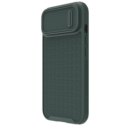 For iPhone 14 NILLKIN 3D Textured Camshield PC + TPU Phone Case(Green) - iPhone 14 Cases by NILLKIN | Online Shopping South Africa | PMC Jewellery