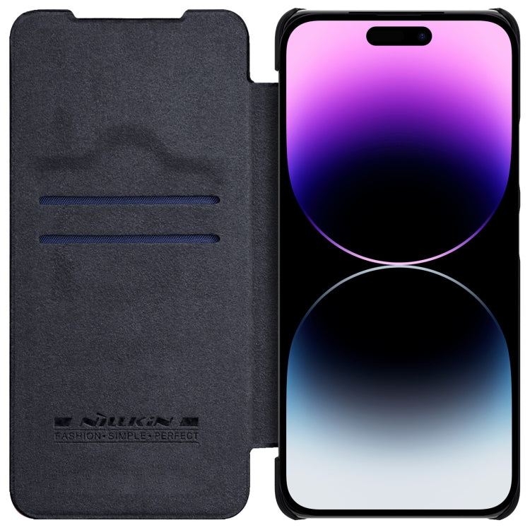 For iPhone 14 Pro NILLKIN QIN Series Pro Crazy Horse Texture Leather Case(Black) - iPhone 14 Pro Cases by NILLKIN | Online Shopping South Africa | PMC Jewellery