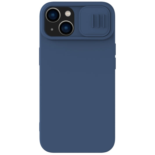 For iPhone 14 Plus  NILLKIN CamShield Liquid Silicone Phone Case(Blue) - iPhone 14 Plus Cases by NILLKIN | Online Shopping South Africa | PMC Jewellery | Buy Now Pay Later Mobicred