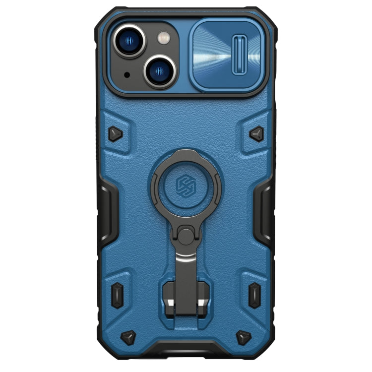 For iPhone 14 Plus  NILLKIN CamShield Armor Pro Magnetic Phone Case(Blue) - iPhone 14 Plus Cases by NILLKIN | Online Shopping South Africa | PMC Jewellery