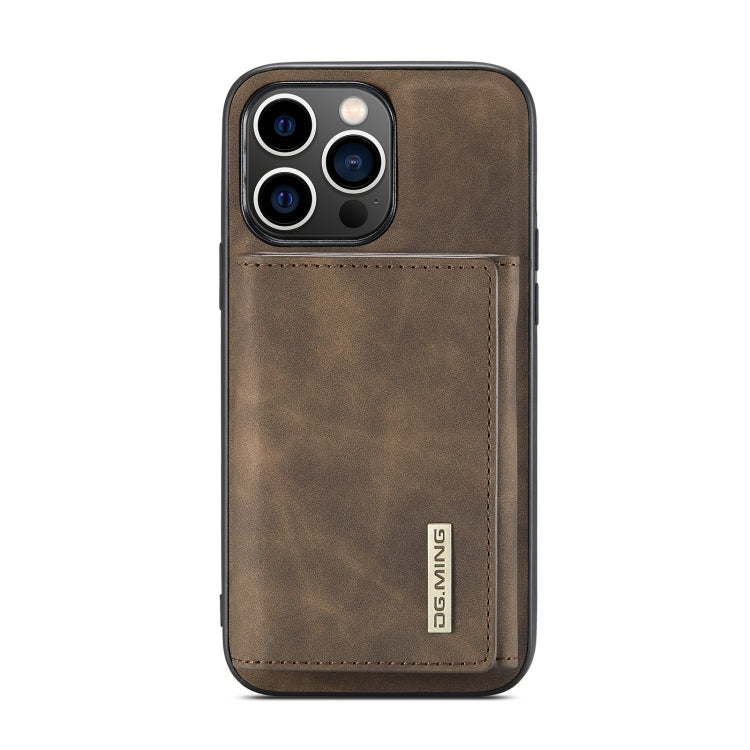 For iPhone 14 Pro DG.MING M1 Series 3-Fold Multi Card Wallet Leather Case(Coffee) - free shipping - PMC TechLife - Order now!