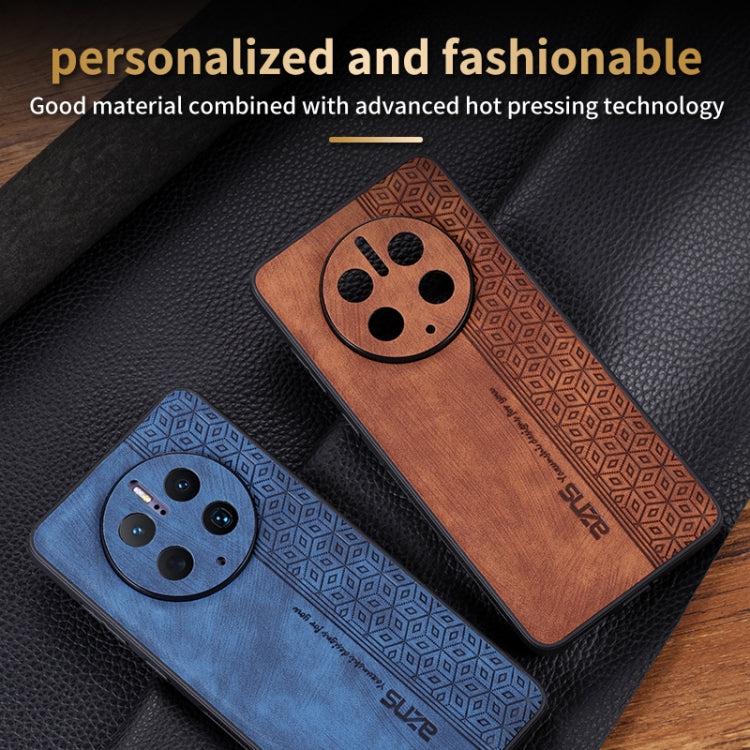 For Huawei Mate 50 Pro AZNS 3D Embossed Skin Feel Phone Case(Brown) - Huawei Cases by AZNS | Online Shopping South Africa | PMC TechLife | Buy Now Pay Later Mobicred
