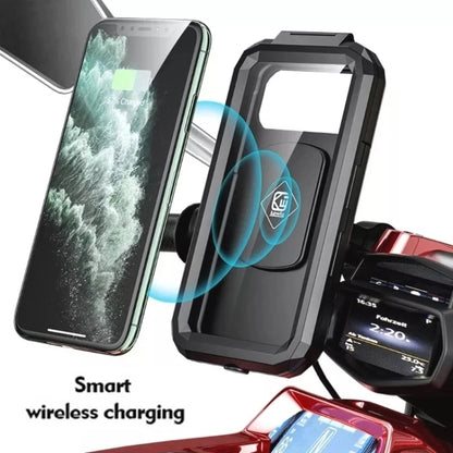 Kewig M18S-A1 Motorcycle / Bicycle Handlebar Wireless Charging Waterproof Box Mobile Phone Holder - Holder by Kewig | Online Shopping South Africa | PMC Jewellery | Buy Now Pay Later Mobicred