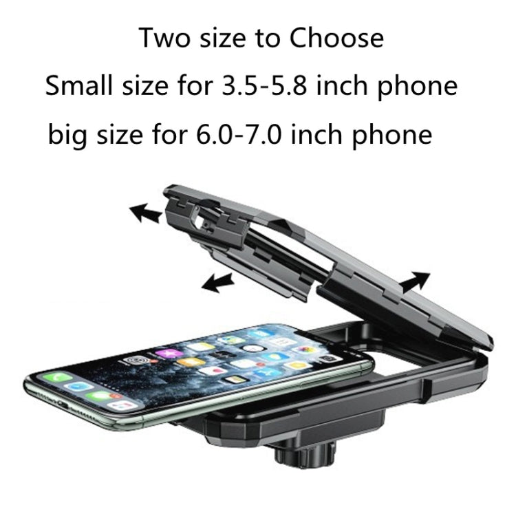 Kewig M18L-A2 Motorcycle / Bicycle Rearview Mirror Wireless Charging Waterproof Box Mobile Phone Holder - free shipping - PMC TechLife - Order now!